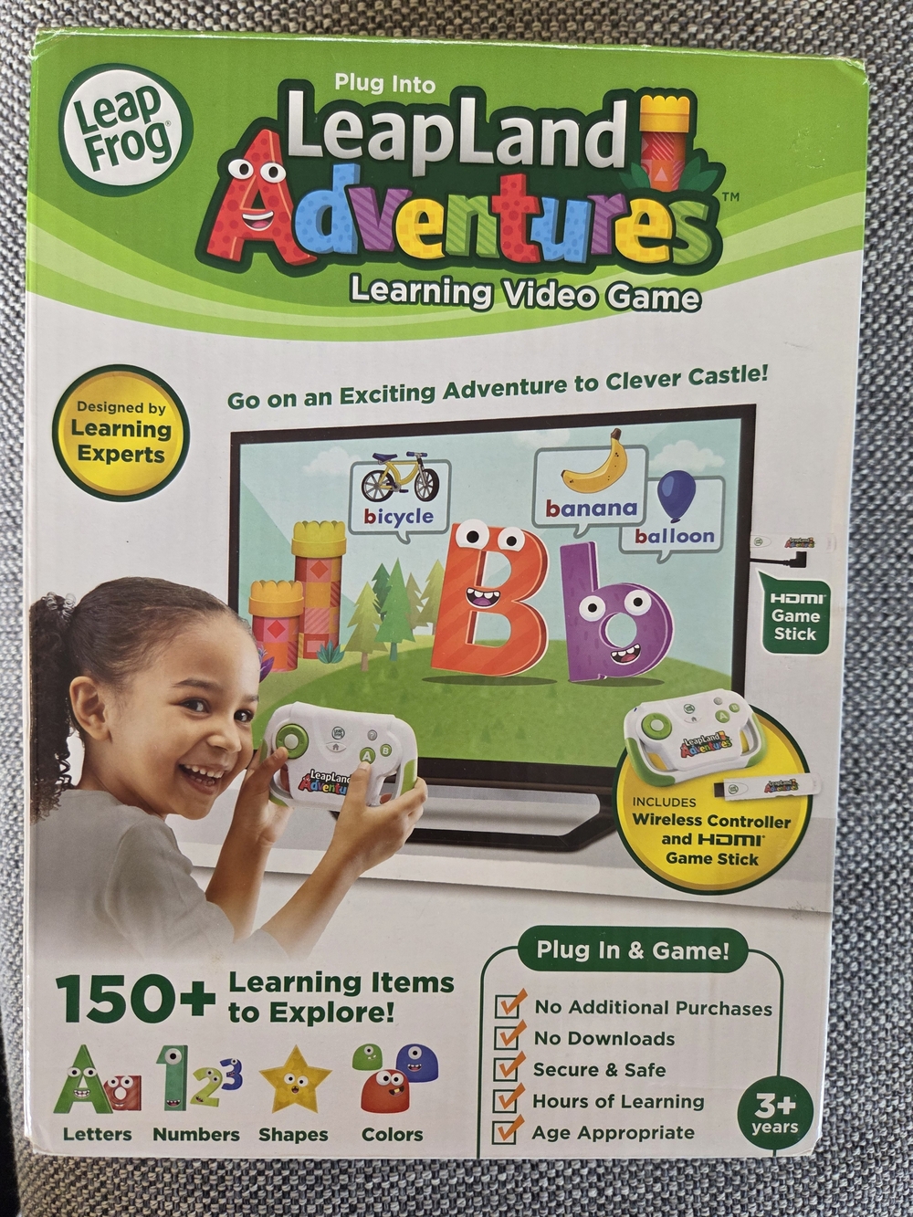 LeapFrog LeapLand Adventures Plug-In Learning Video Game for Kids Ages 3+
